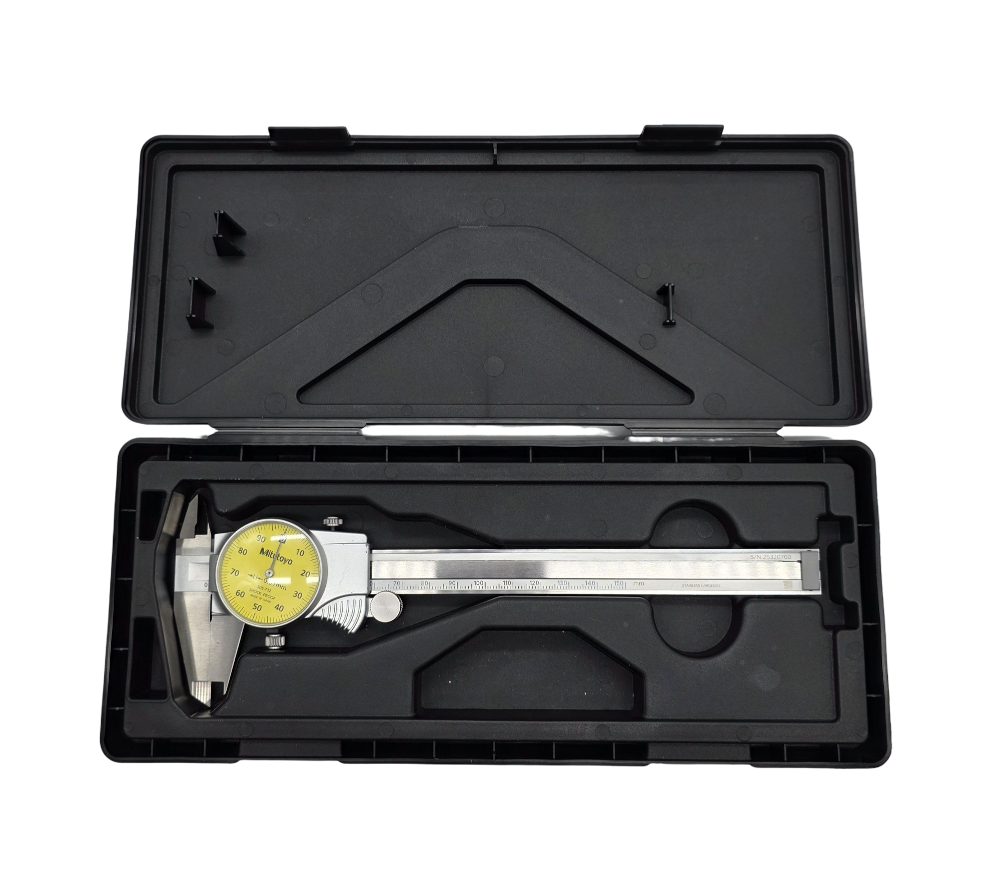 Uhren-Messschieber, 0-150 mm, 0,01 mm Genauigkeit, 1 mm/U, metrisch