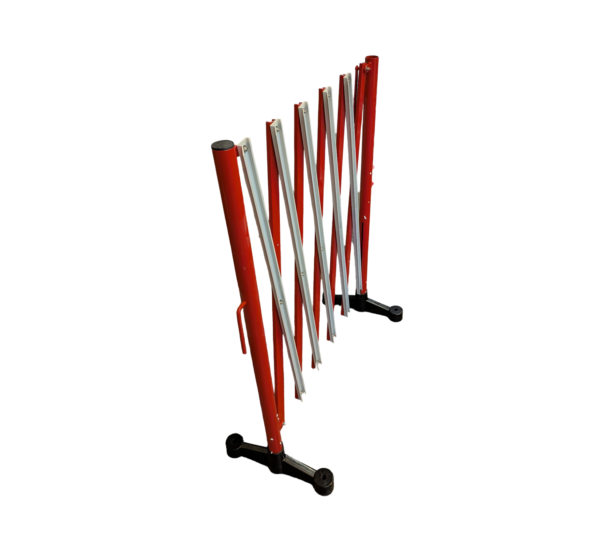 Flexibarrier Scherensperre ausziehbare Barriere mit Sockel 3 m Rot Weiß