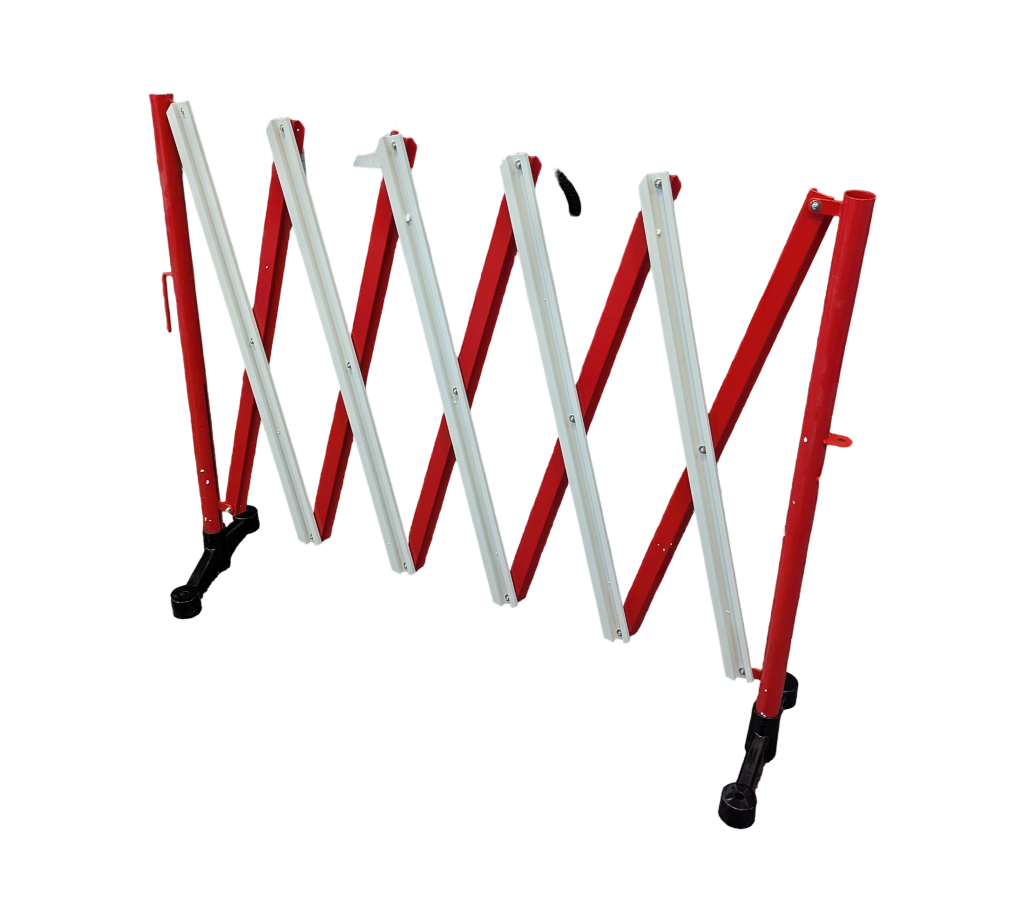 Flexibarrier Scherensperre ausziehbare Barriere mit Sockel 3 m Rot Weiß