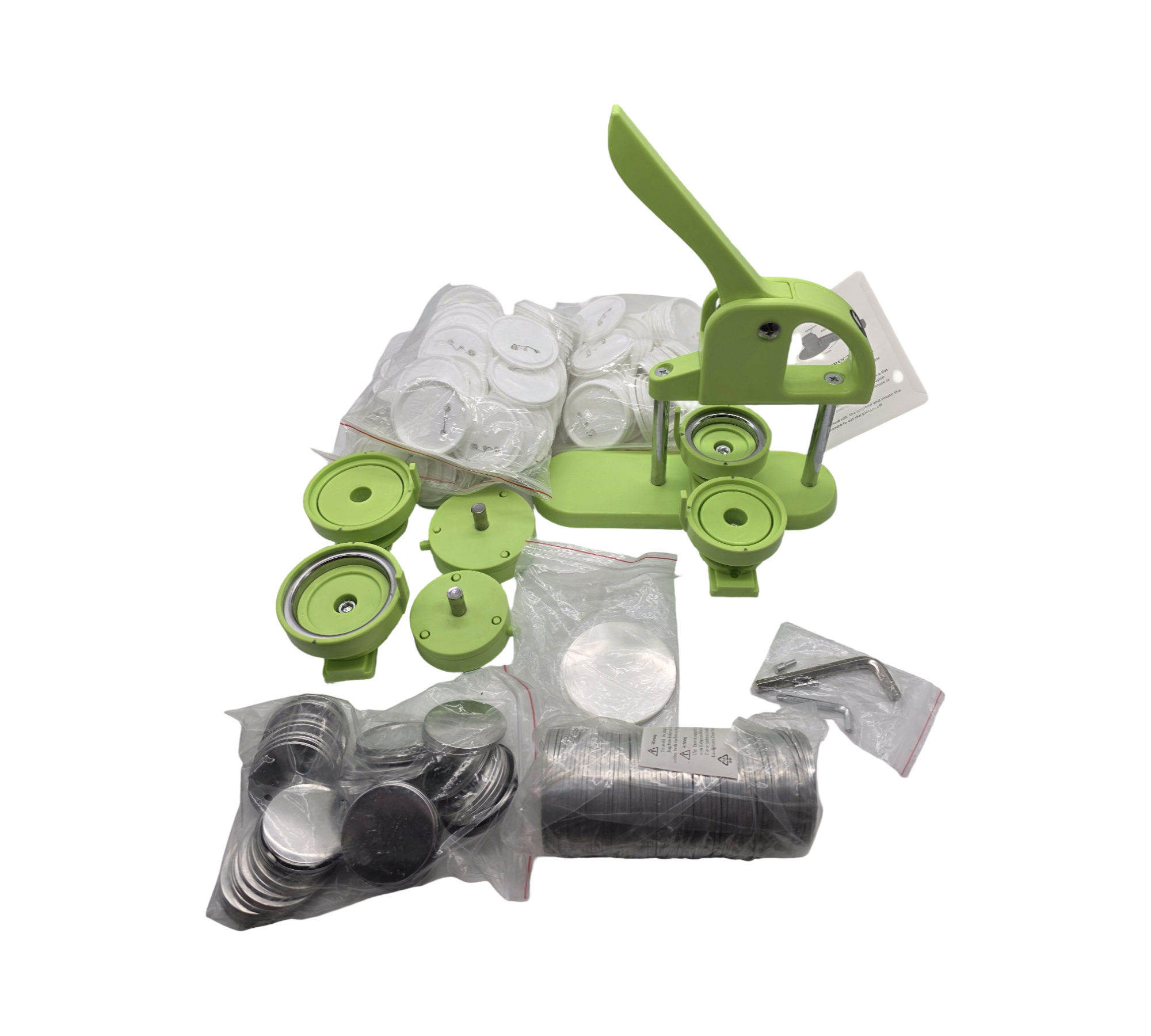 VEVOR Buttonmaschine Handstanze 58/75 mm 200-tlg Set