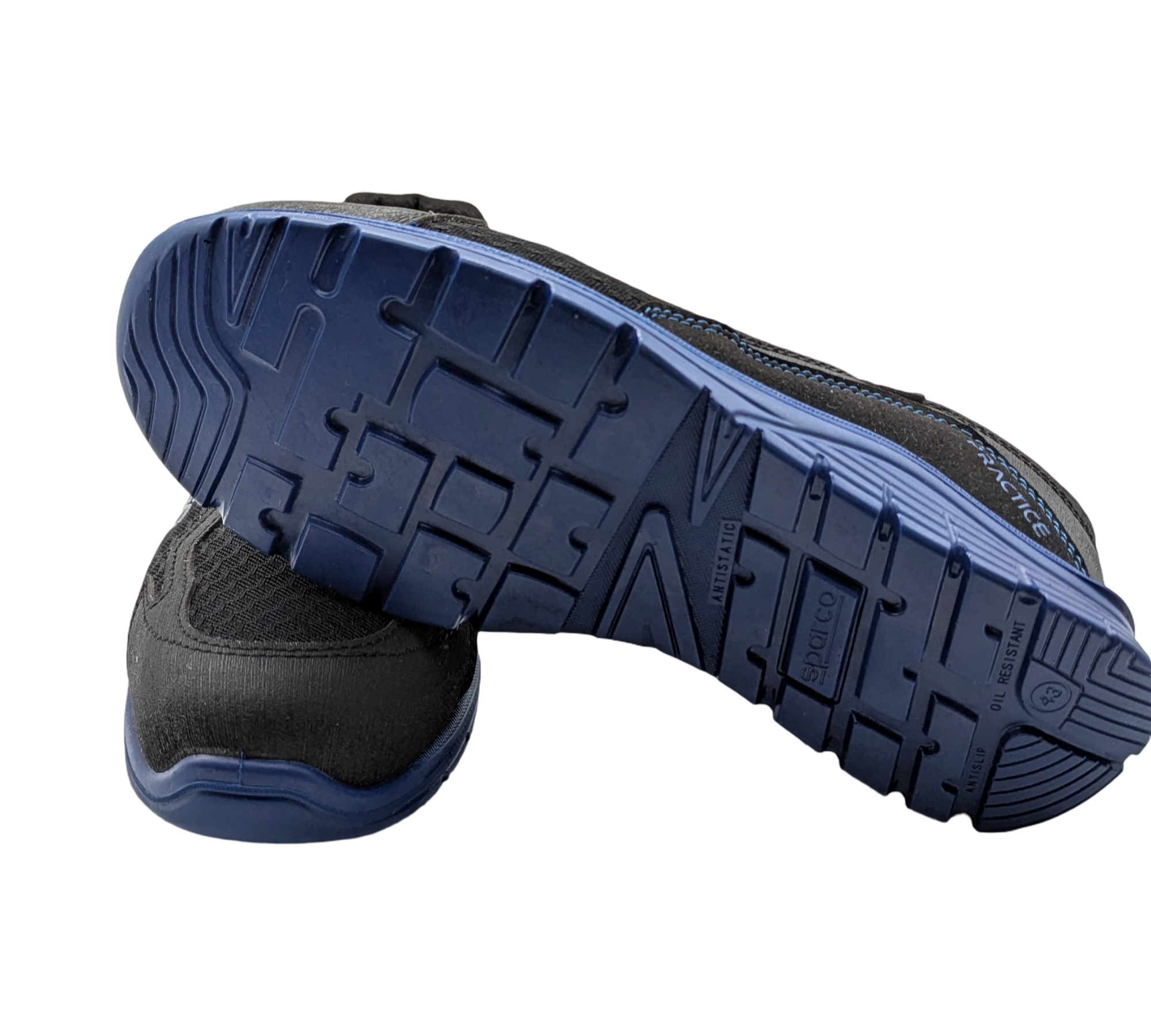 SPARCO Practi Sicherheitsschuh S1P SRC Gr. 43 Schwarz Blau