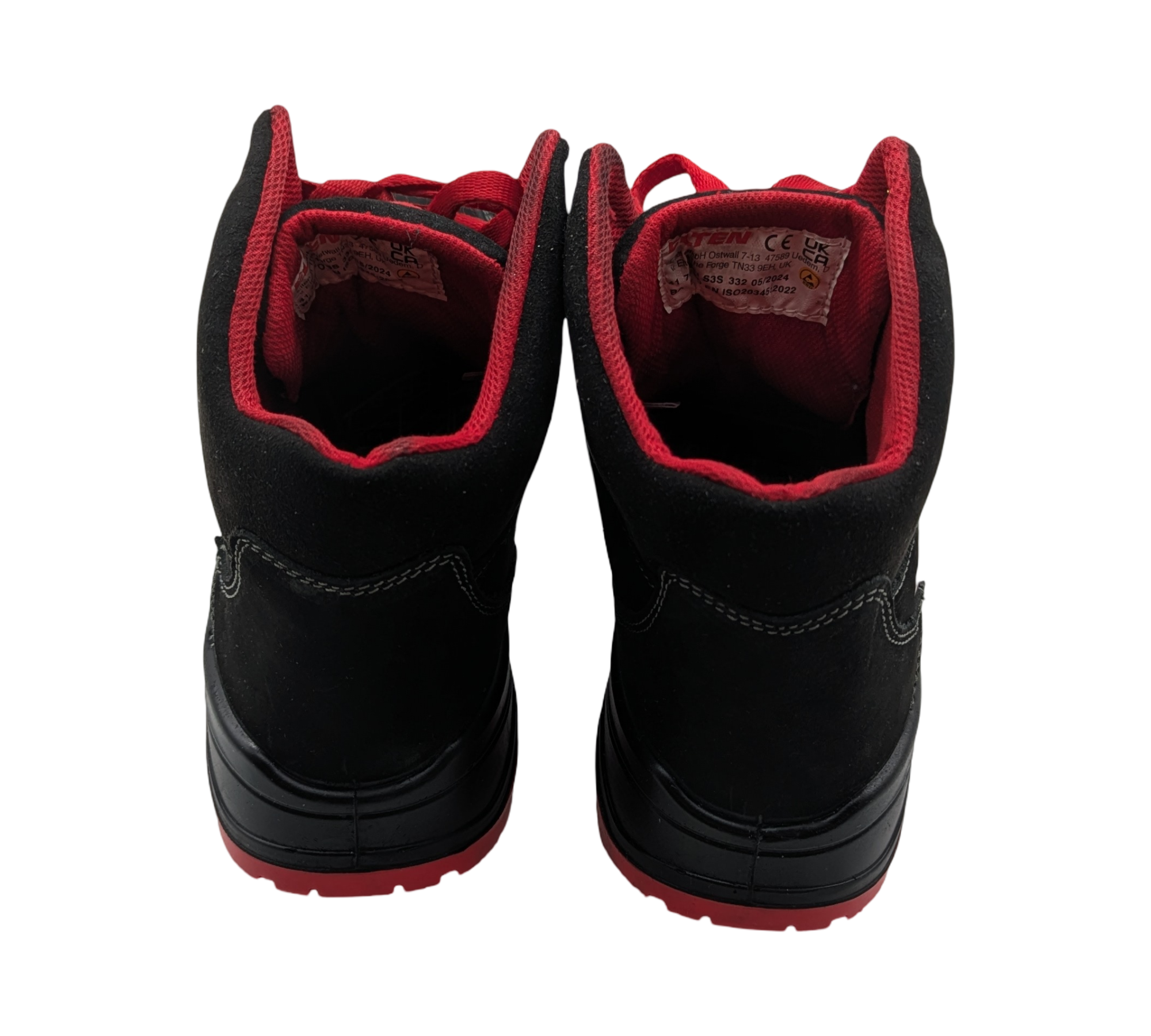 ELTEN MAVERICK Mid ESD S3 Sicherheitsschuhe Herren Gr. 41 Schwarz-Rot