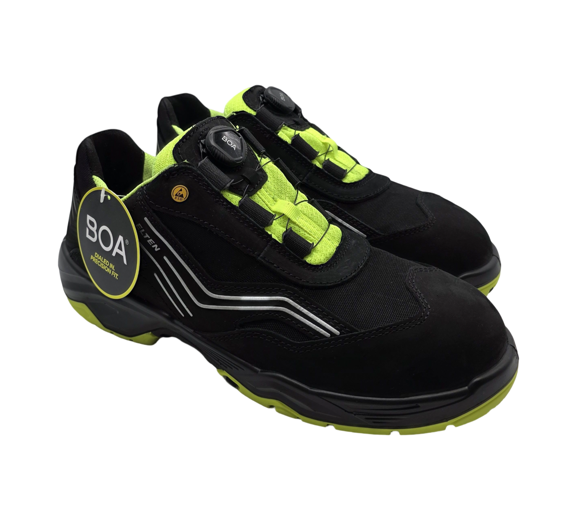 ELTEN AMBITION BOA Sicherheitsschuhe Herren Gr. 45 Schwarz-Gelb