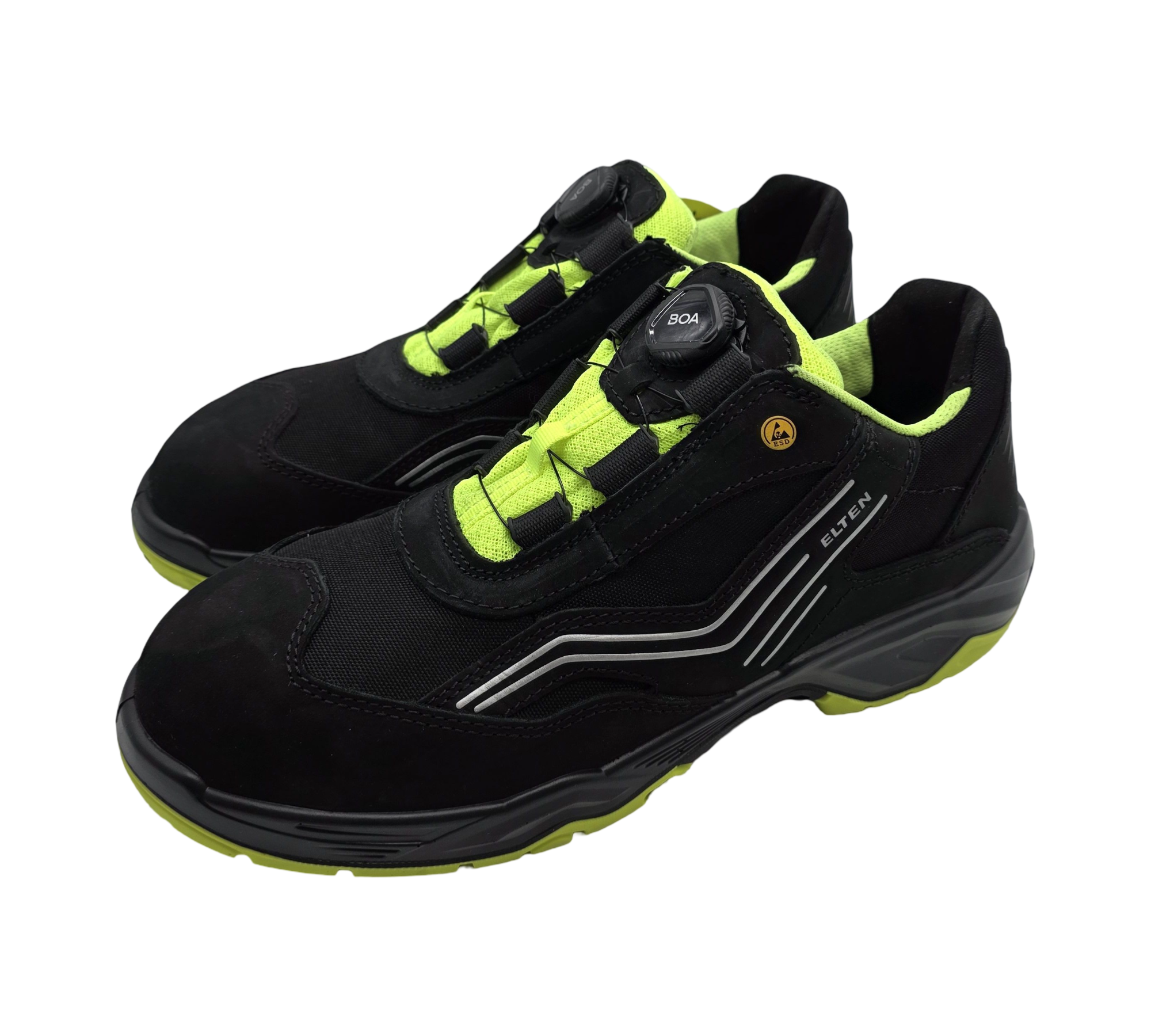 ELTEN AMBITION BOA Sicherheitsschuhe Herren Gr. 45 Schwarz-Gelb