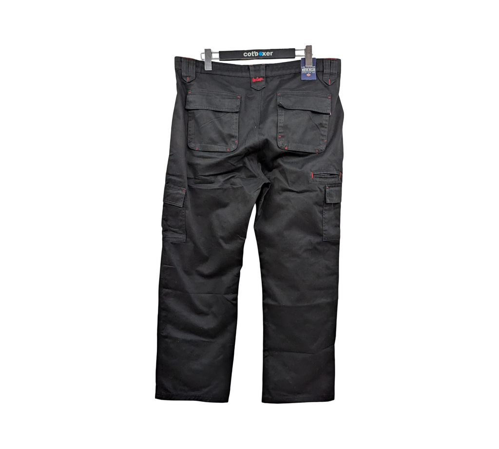 Lee Cooper LCPNT206 Arbeitshose Cargo Herren W38 L31 Schwarz