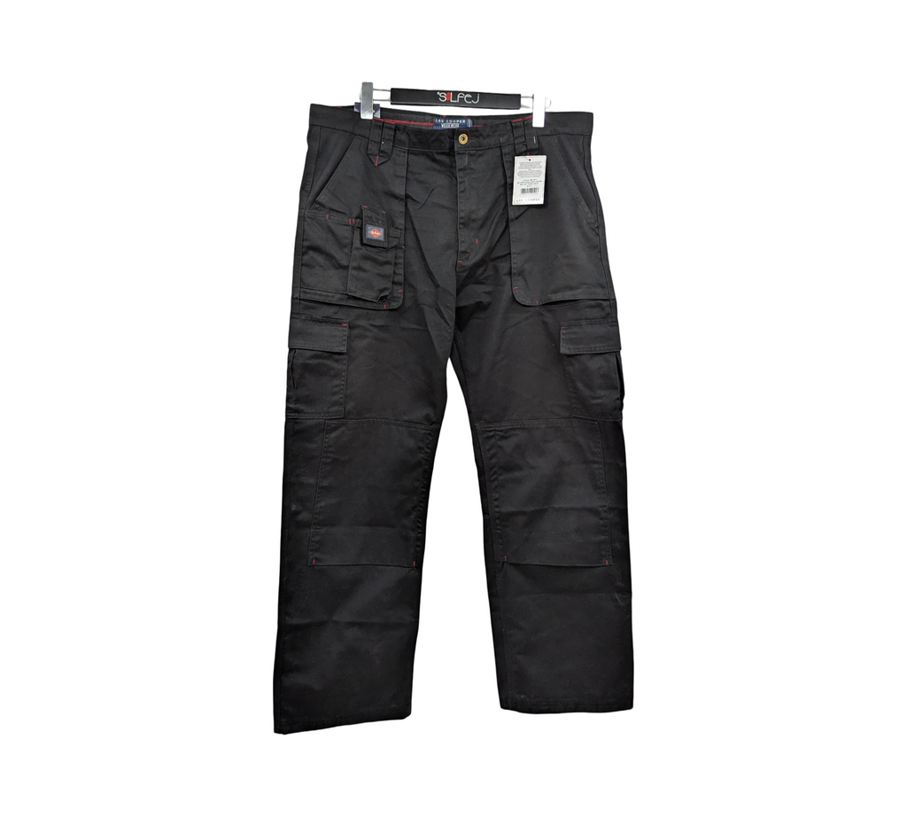 Lee Cooper LCPNT206 Arbeitshose Cargo Herren W38 L31 Schwarz