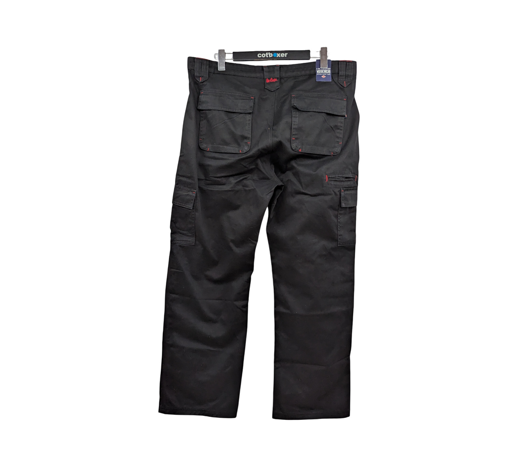 Lee Cooper LCPNT206 Arbeitshose Cargo Herren W38 L31 Schwarz