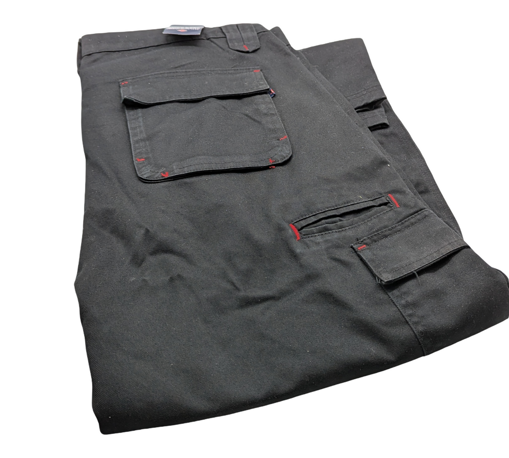 Lee Cooper LCPNT206 Arbeitshose Cargo Herren W38 L31 Schwarz