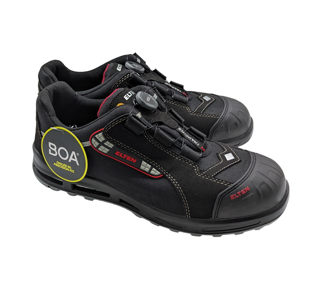 ELTEN SENEX BOA Sicherheitsschuhe Herren Gr. 48 Schwarz-Rot