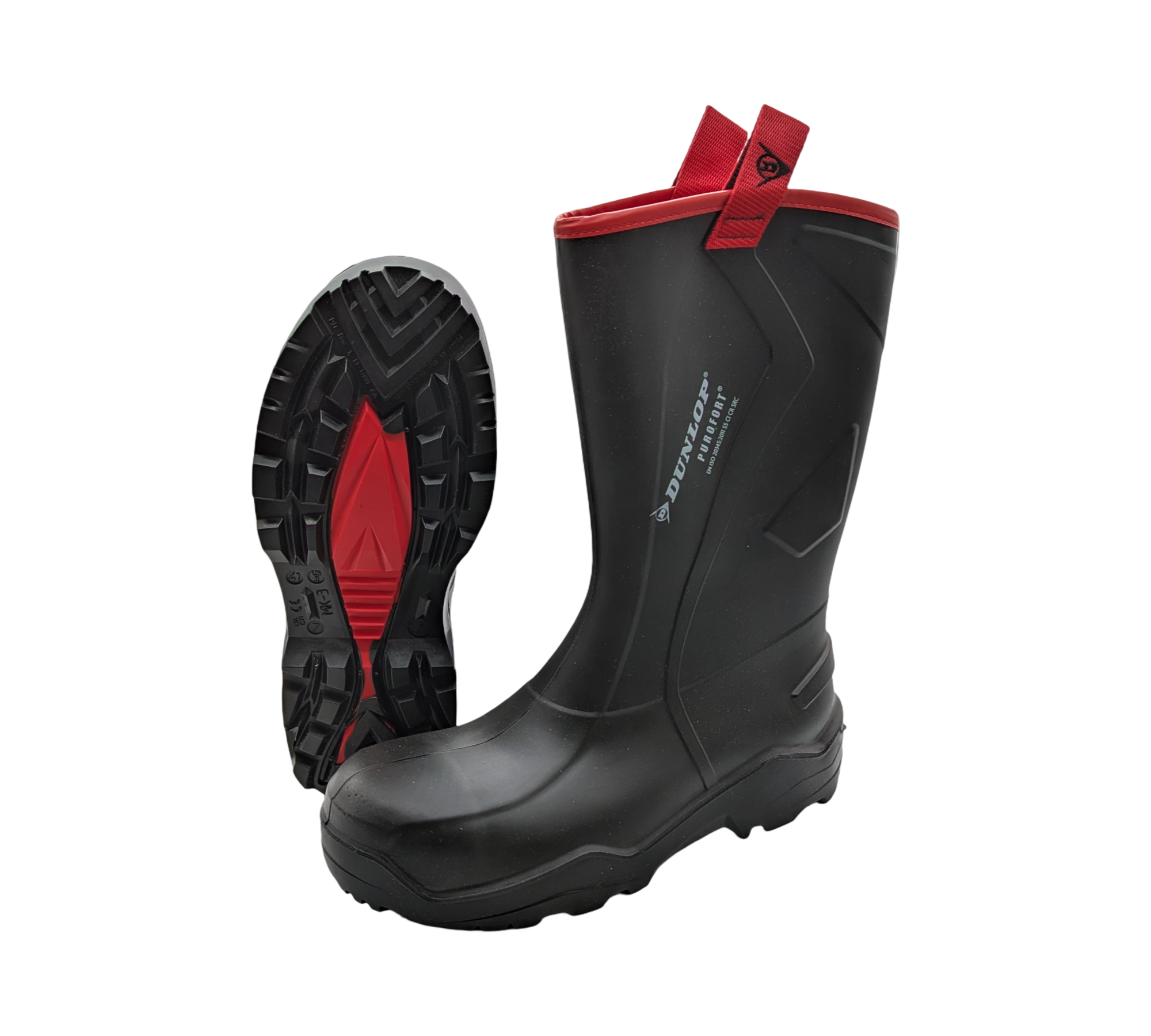 Dunlop Purofort+ C762043.CH Schutzschuhe Gr. 41 Schwarz-Rot