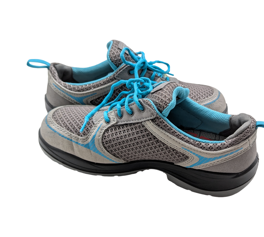 ELTEN MILA Aqua Low ESD S1 Sicherheitsschuhe für Damen, Größe 40, Grau-Türkis
