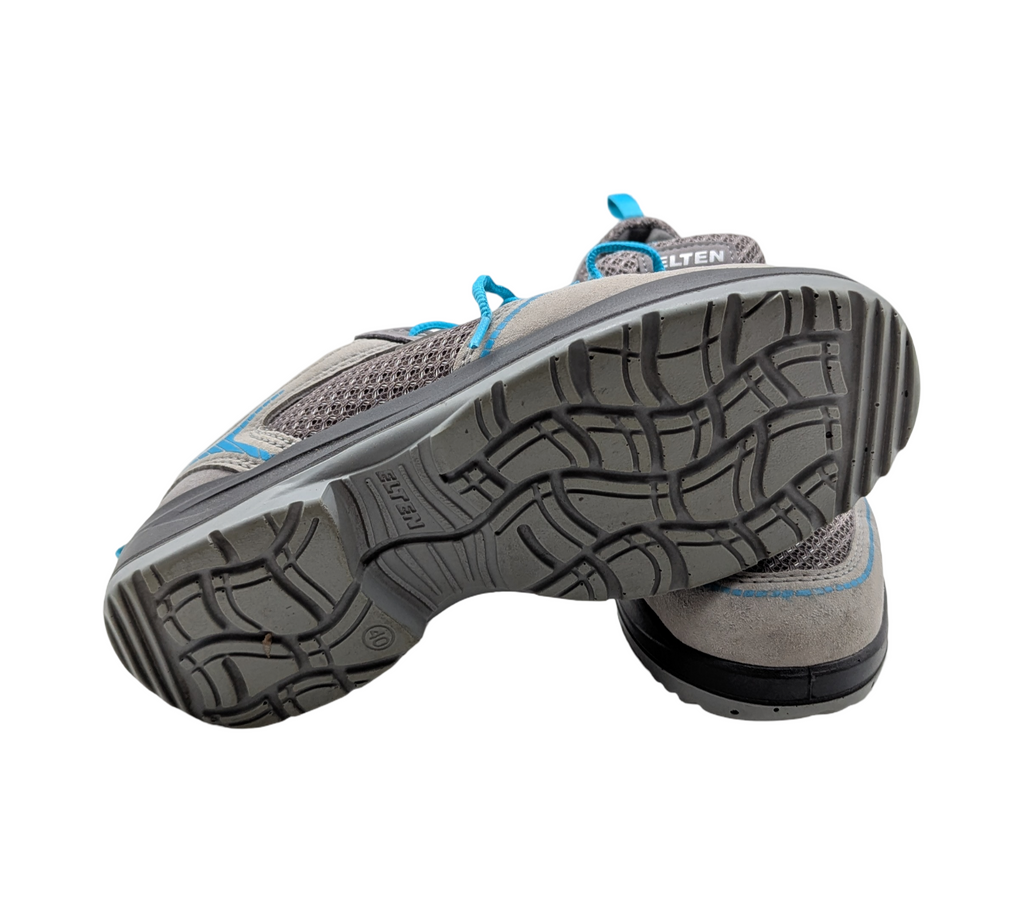 ELTEN MILA Aqua Low ESD S1 Sicherheitsschuhe für Damen, Größe 40, Grau-Türkis