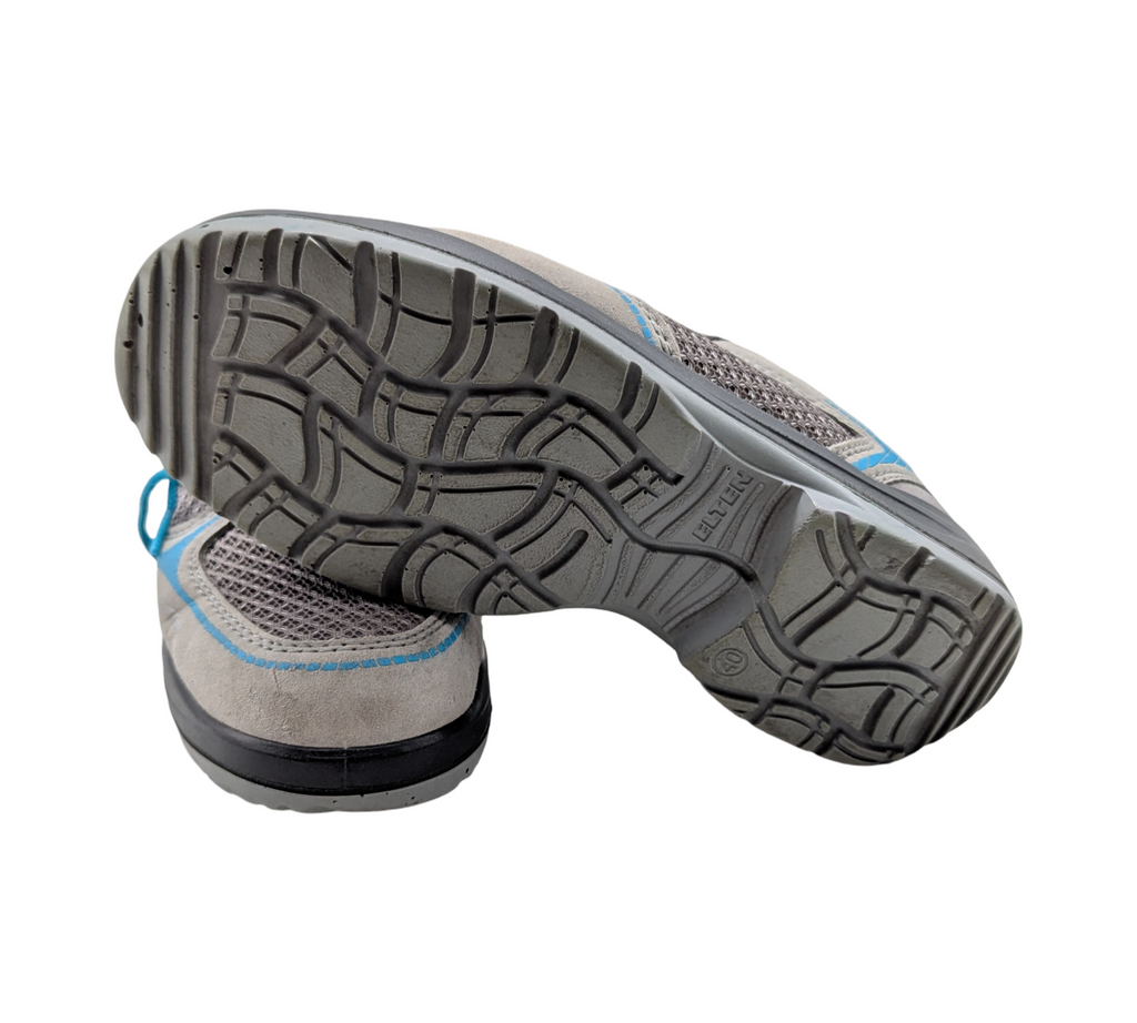 ELTEN MILA Aqua Low ESD S1 Sicherheitsschuhe für Damen, Größe 40, Grau-Türkis