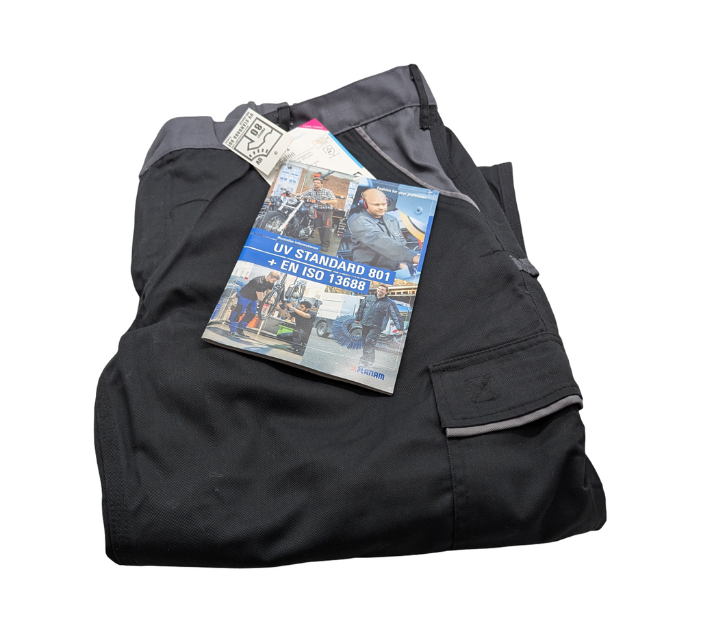 Planam 2718 Highline Damen Hose Arbeitshose Gr. 50 Schwarz-Schiefer-Zink