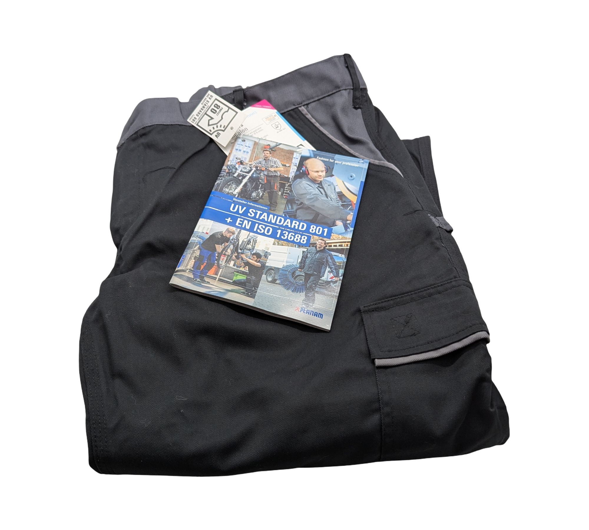 Planam 2718 Highline Damen Hose Arbeitshose Gr. 50 Schwarz-Schiefer-Zink