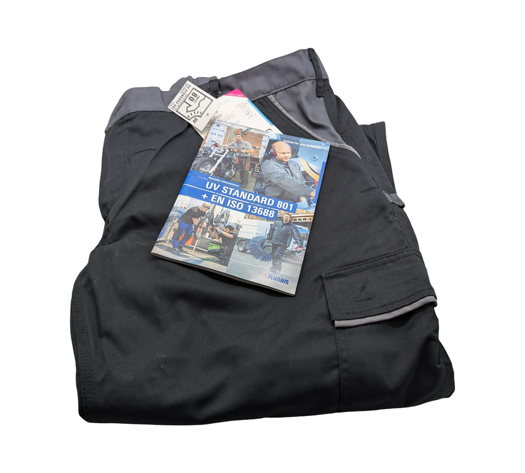 Planam 2718 Highline Damen Hose Arbeitshose Gr. 50 Schwarz-Schiefer-Zink