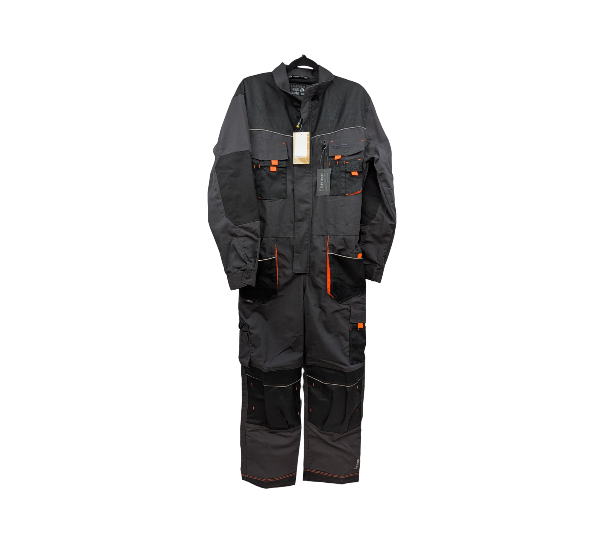 Leber & Hollman LH-FMN-O Schutzanzug Arbeitsanzug Gr. 50 Grau-Schwarz