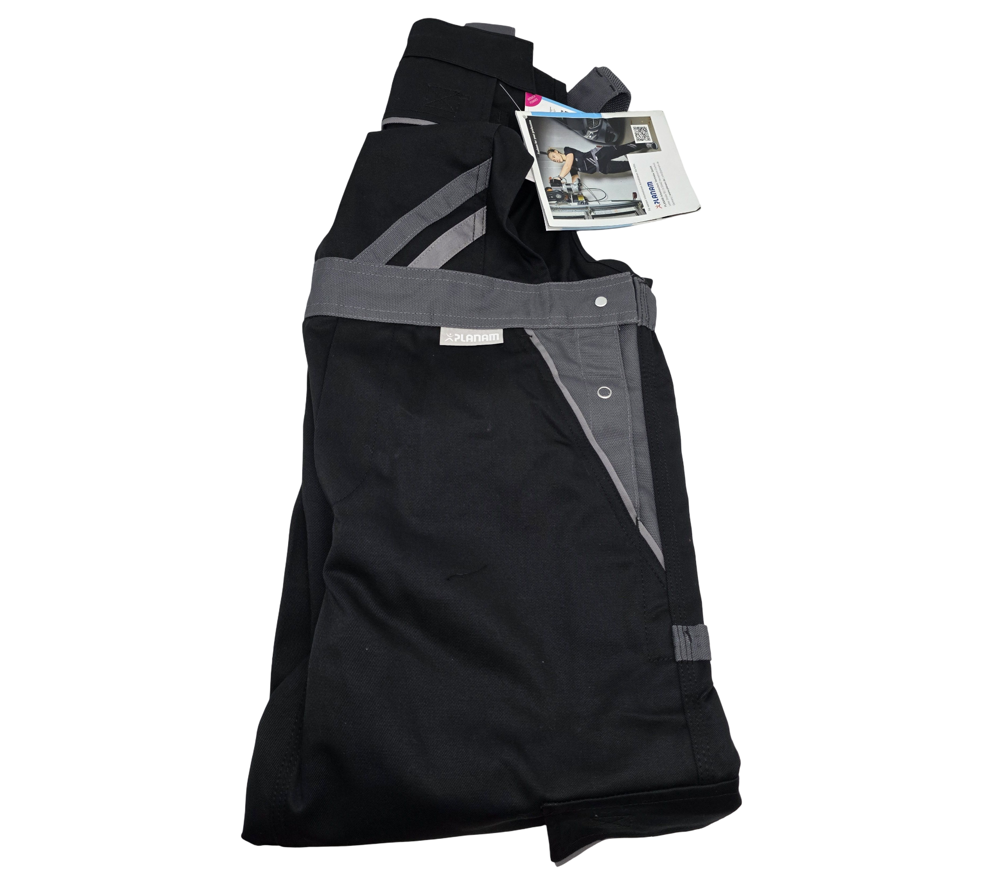 Planam Highline 2719036 Latzhose Damen Gr. 36 Schwarz-Schiefer-Zink