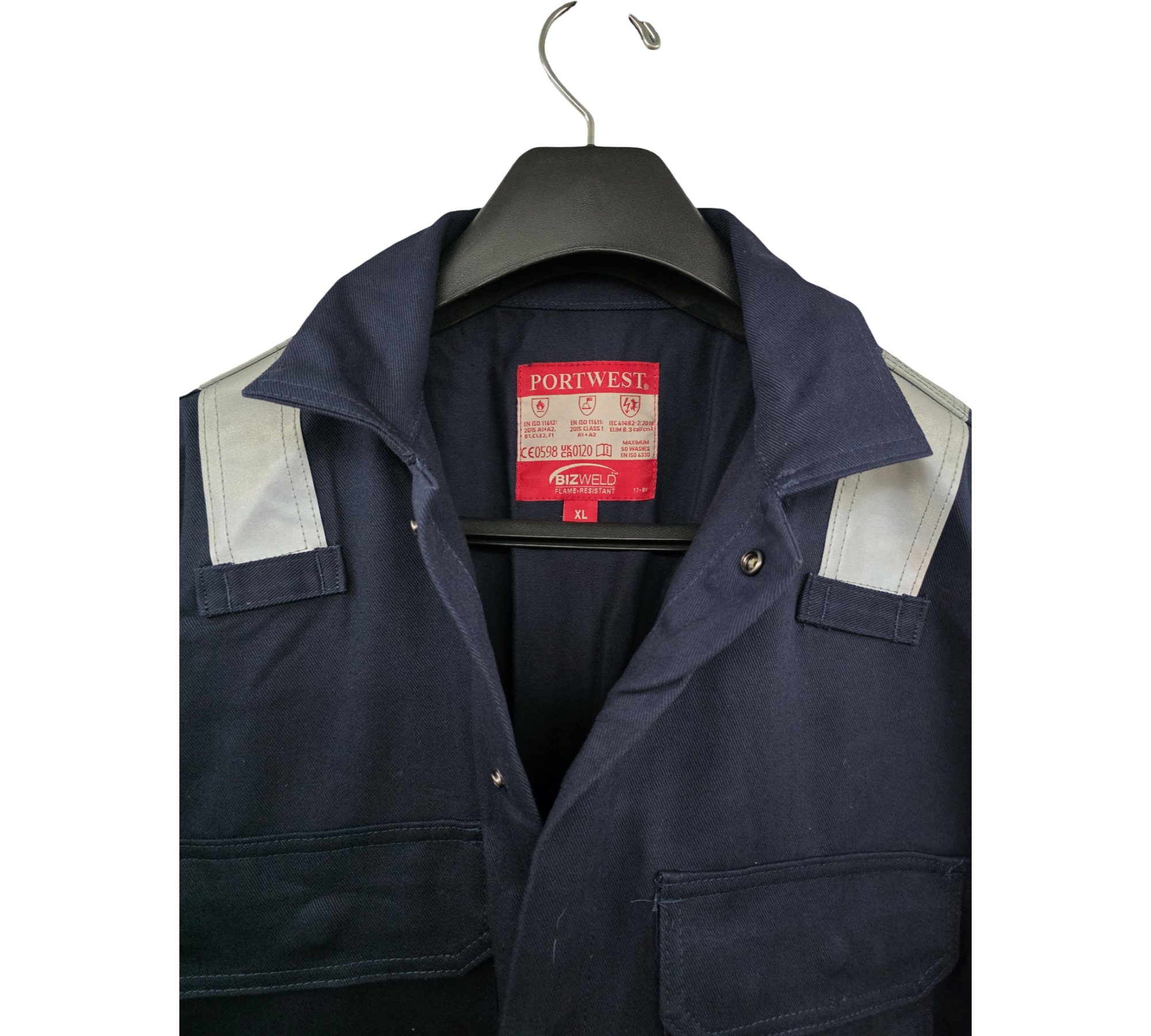 Portwest BIZ5 Bizweld Iona FR Overall Herren XL Lang Marineblau