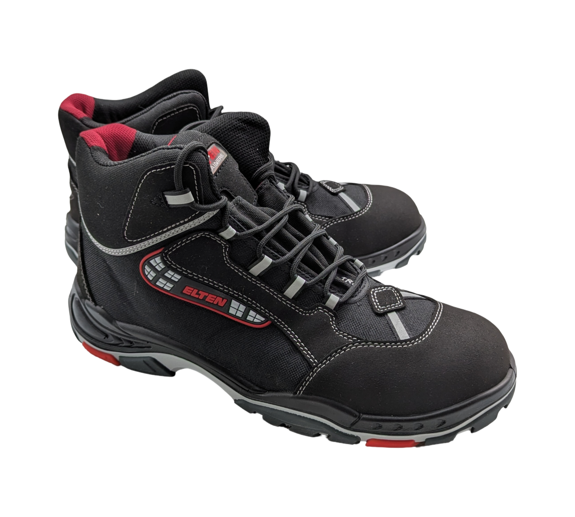 ELTEN SANDER ESD S3 Sicherheitsschuhe Herren Gr. 46 Schwarz-Rot