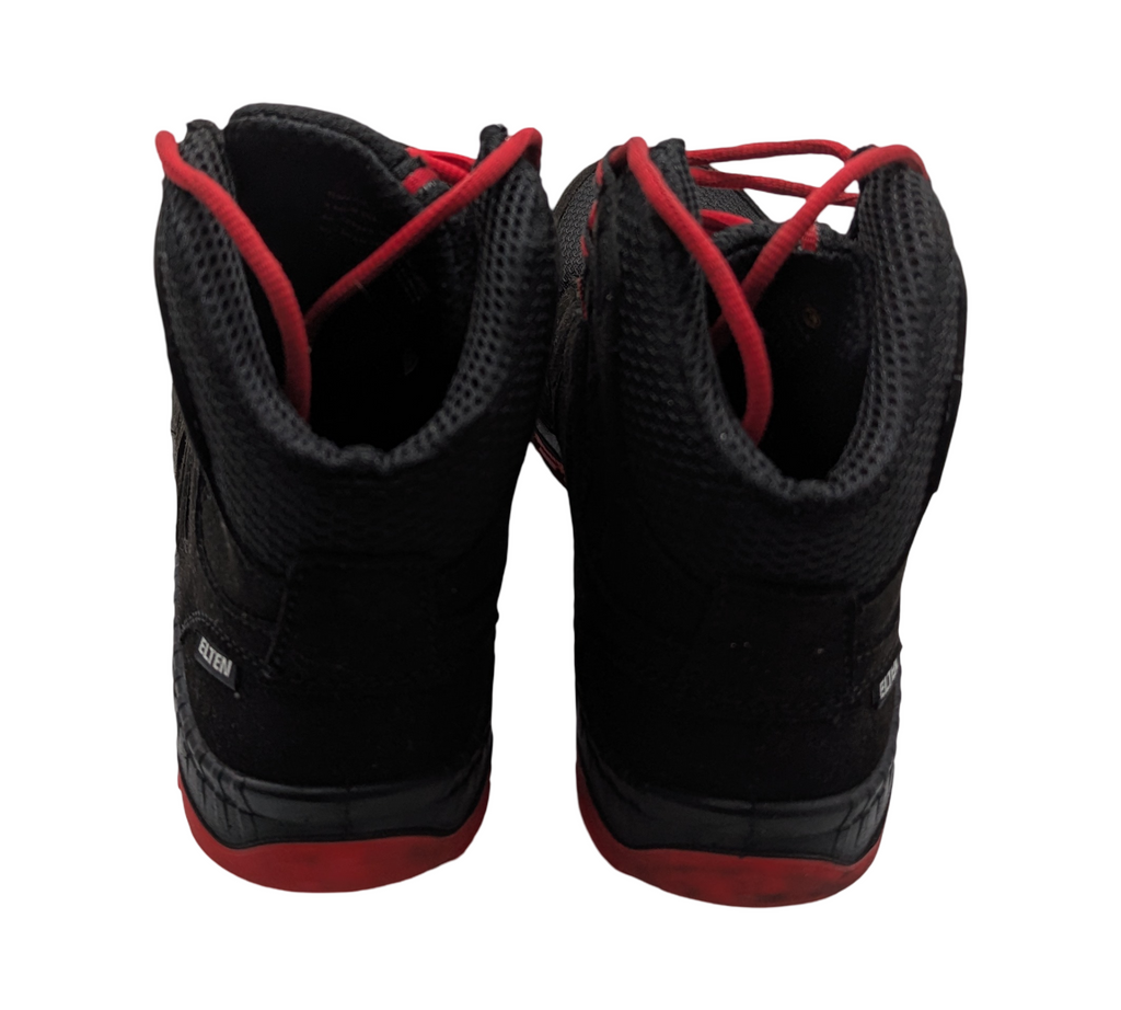 ELTEN MADDOX Mid ESD S3 Unisex Sicherheitsschuhe, Größe 38, Schwarz-Rot