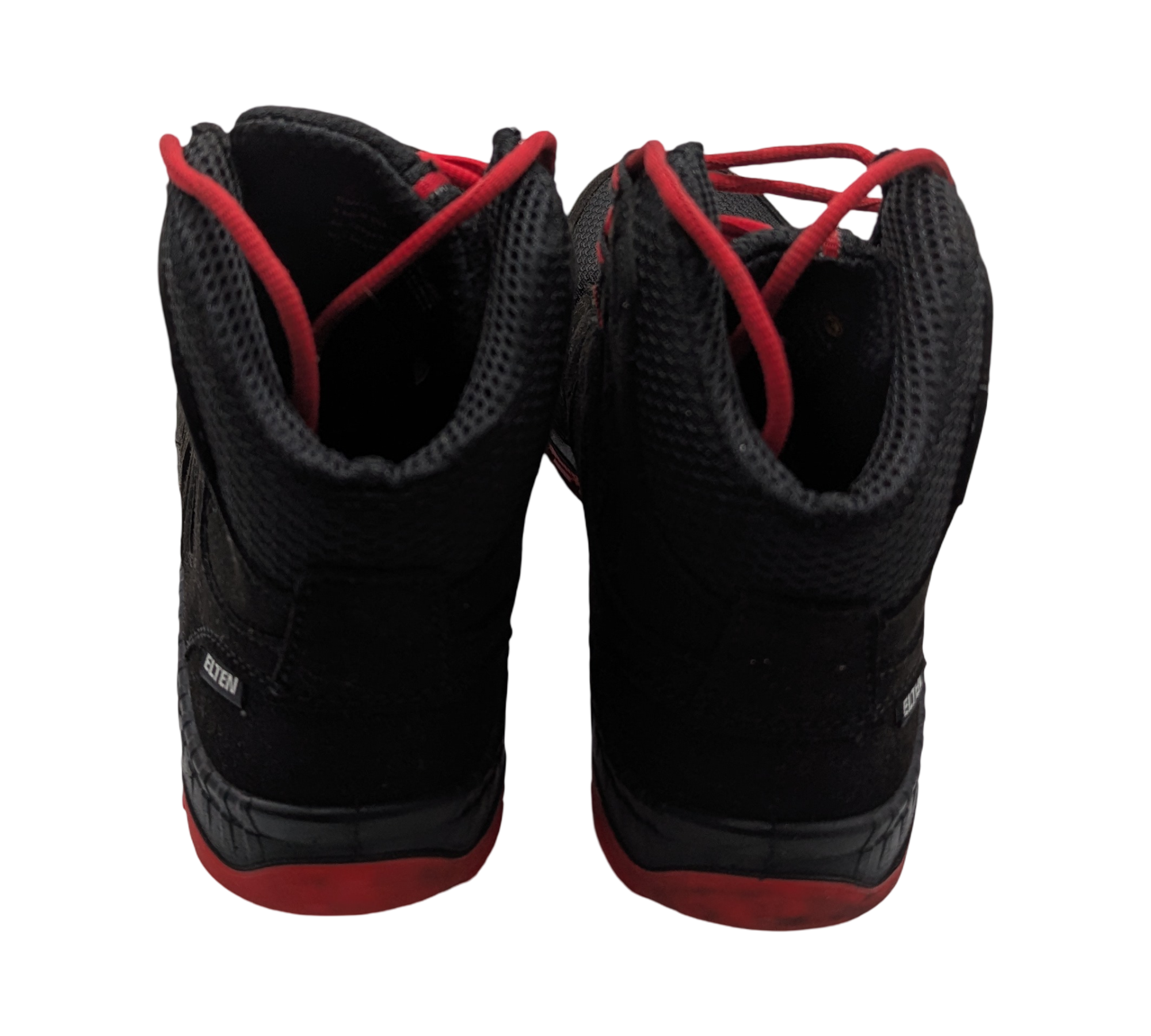 ELTEN MADDOX Mid ESD S3 Unisex Sicherheitsschuhe, Größe 38, Schwarz-Rot