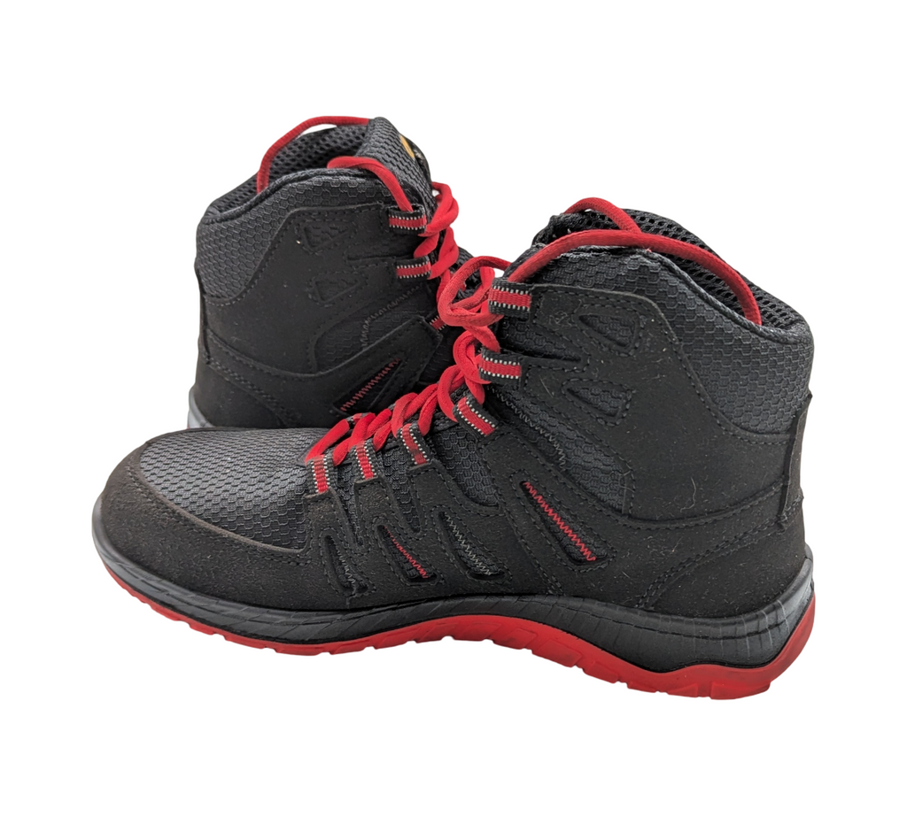 ELTEN MADDOX Mid ESD S3 Unisex Sicherheitsschuhe, Größe 38, Schwarz-Rot