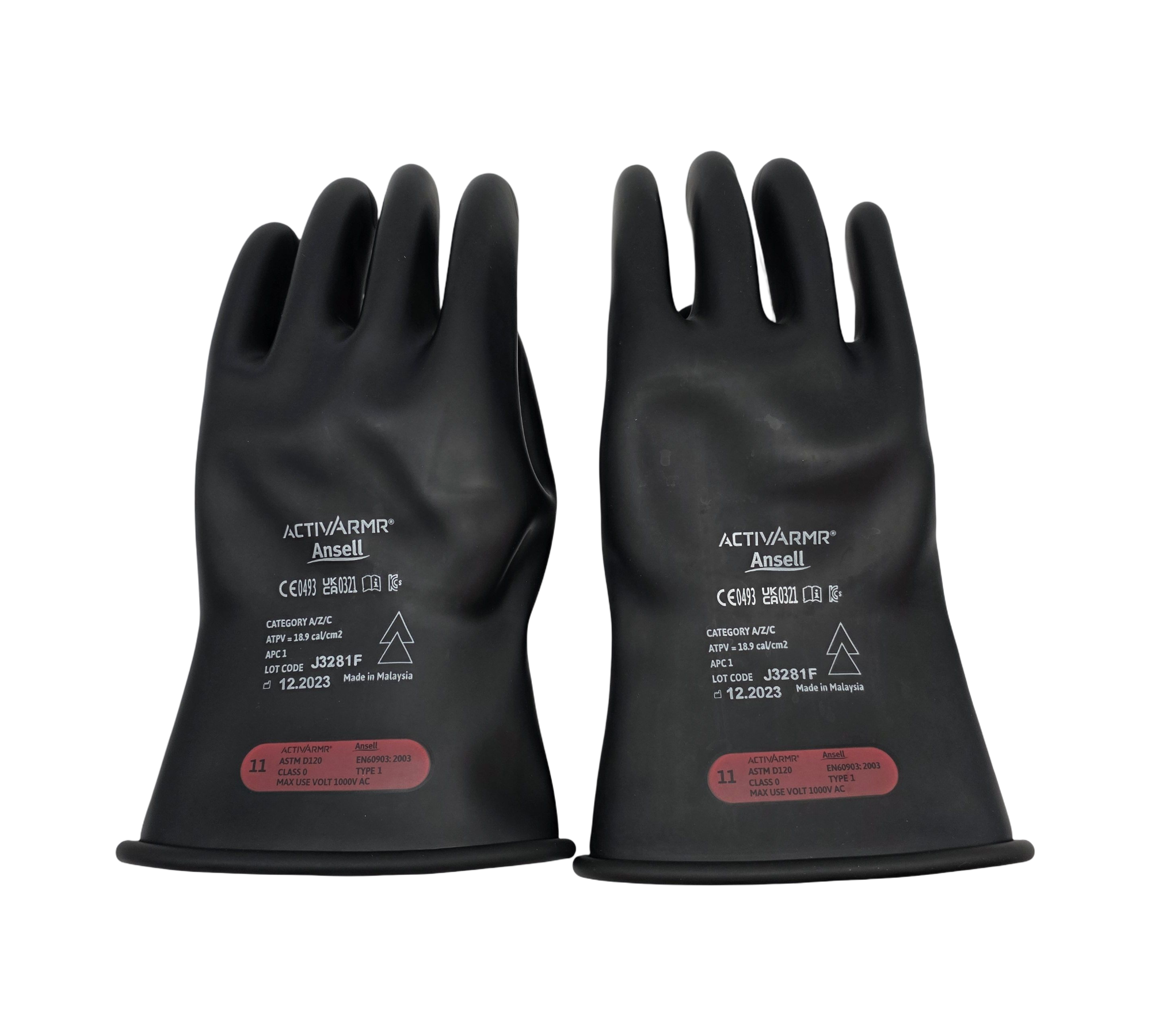 Ansell ActivArmr RIG011Y Elektriker Handschuhe Naturkautschuk Gr. 11