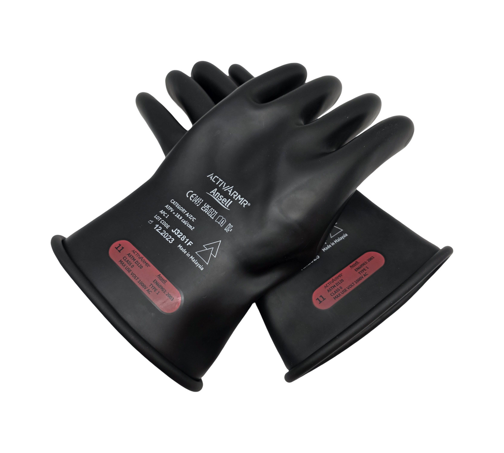 Ansell ActivArmr RIG011Y Elektriker Handschuhe Naturkautschuk Gr. 11