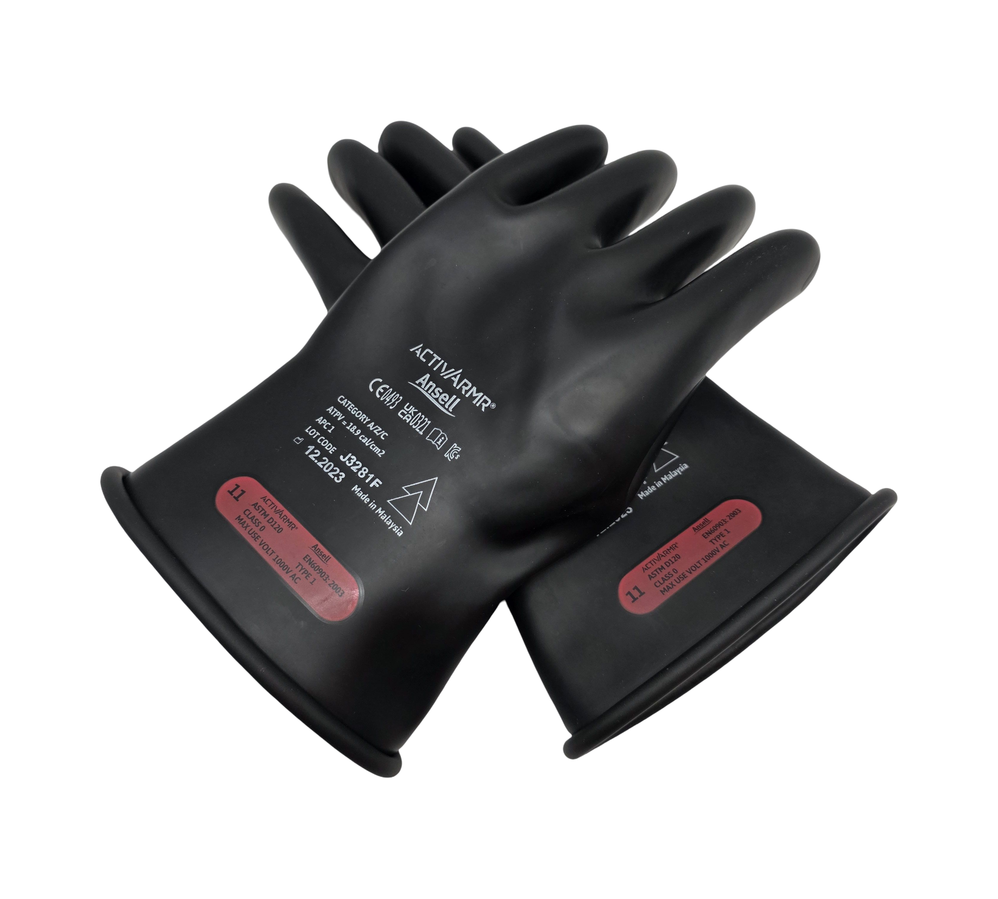 Ansell ActivArmr RIG011Y Elektriker Handschuhe Naturkautschuk Gr. 11
