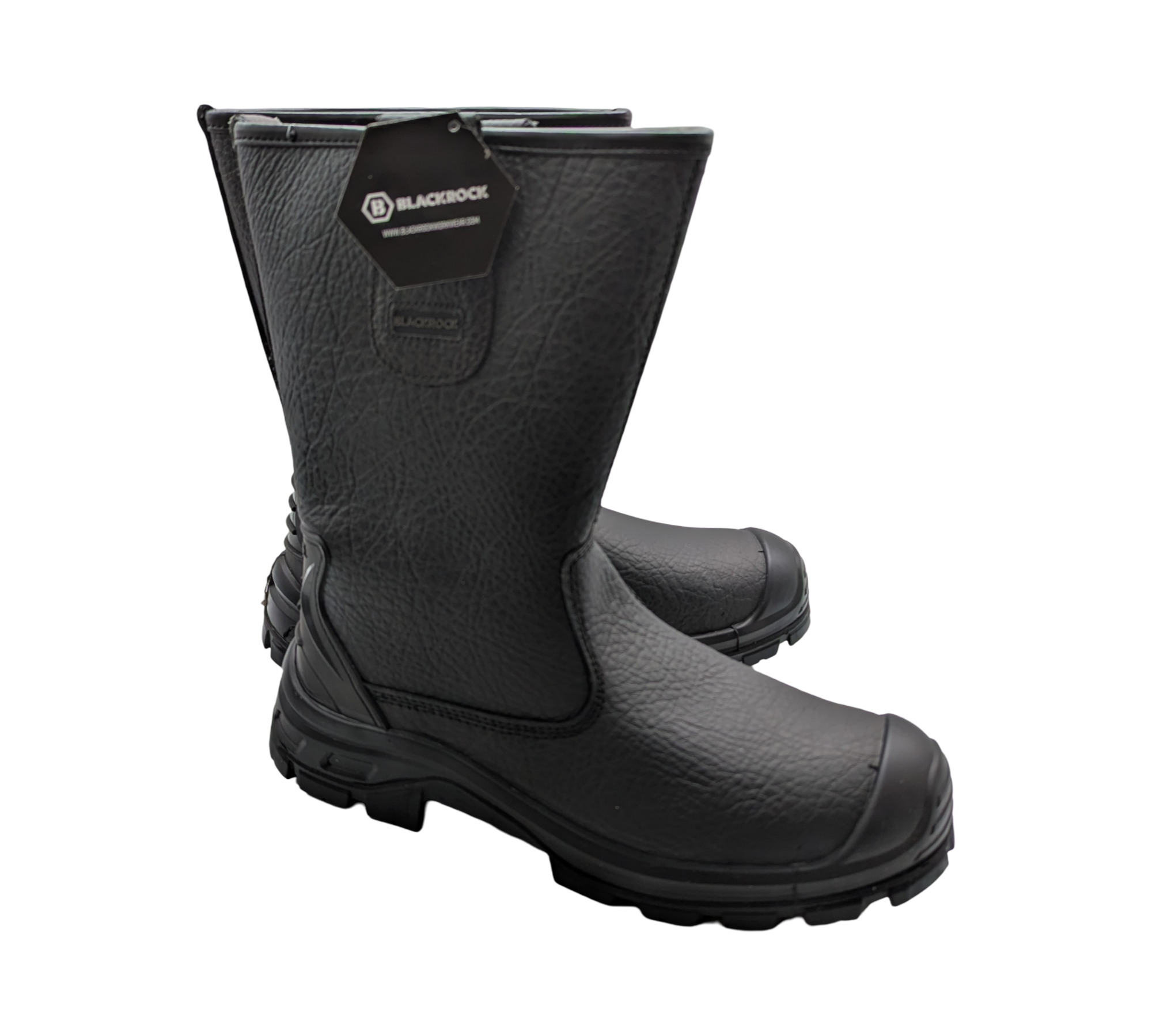 Blackrock S1-P SRC Sicherheitsstiefel aus Leder mit Stahlkappe, Größe 44, Schwarz