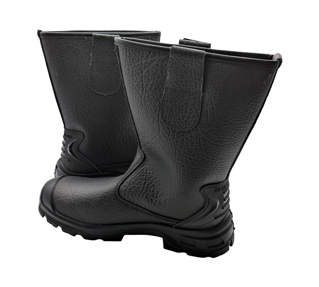 Blackrock S1-P SRC Sicherheitsstiefel aus Leder mit Stahlkappe, Größe 44, Schwarz
