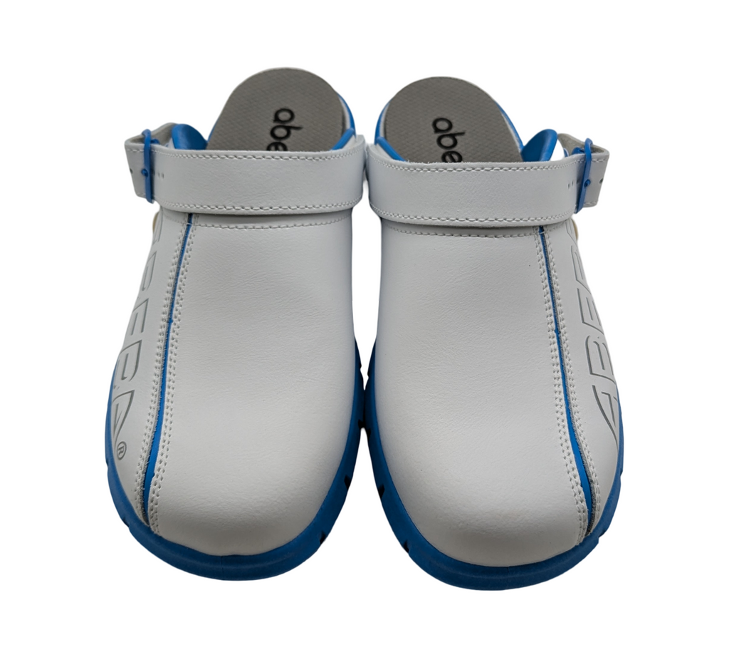 ABEBA Dynamic 37312 Clogs Arbeitsschuhe  Gr. 43 Weiß Blau