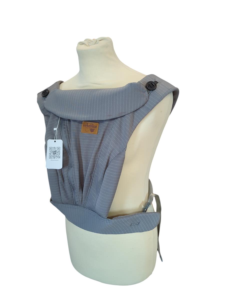 vrbabies Babytrage Neugeborene ergonomisch extra weich dunkelgrau