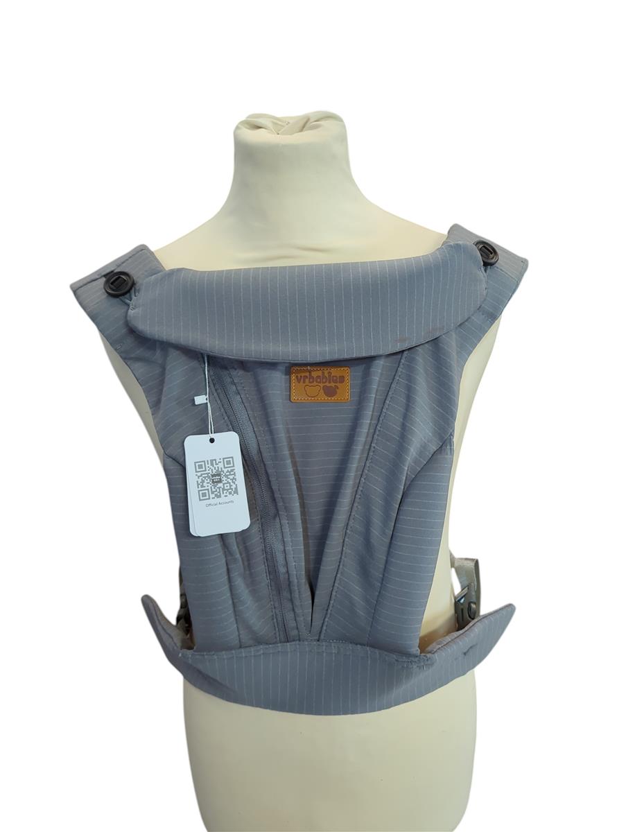 vrbabies Babytrage Neugeborene ergonomisch extra weich dunkelgrau