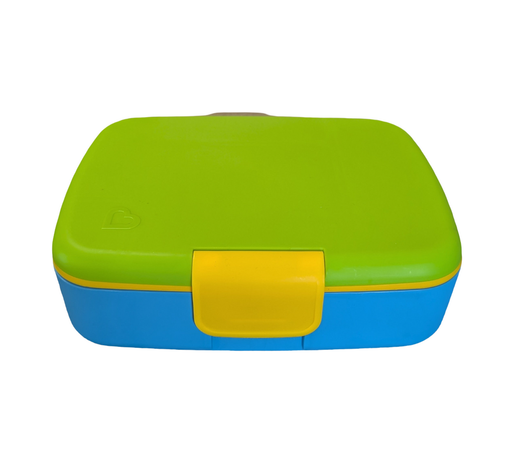 Munchkin Brotdose 5 Fächer Lunchbox mit Edelstahl Besteck