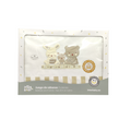 Interbaby Love Cot Sheets Set 3 Pieces Cotton Beige