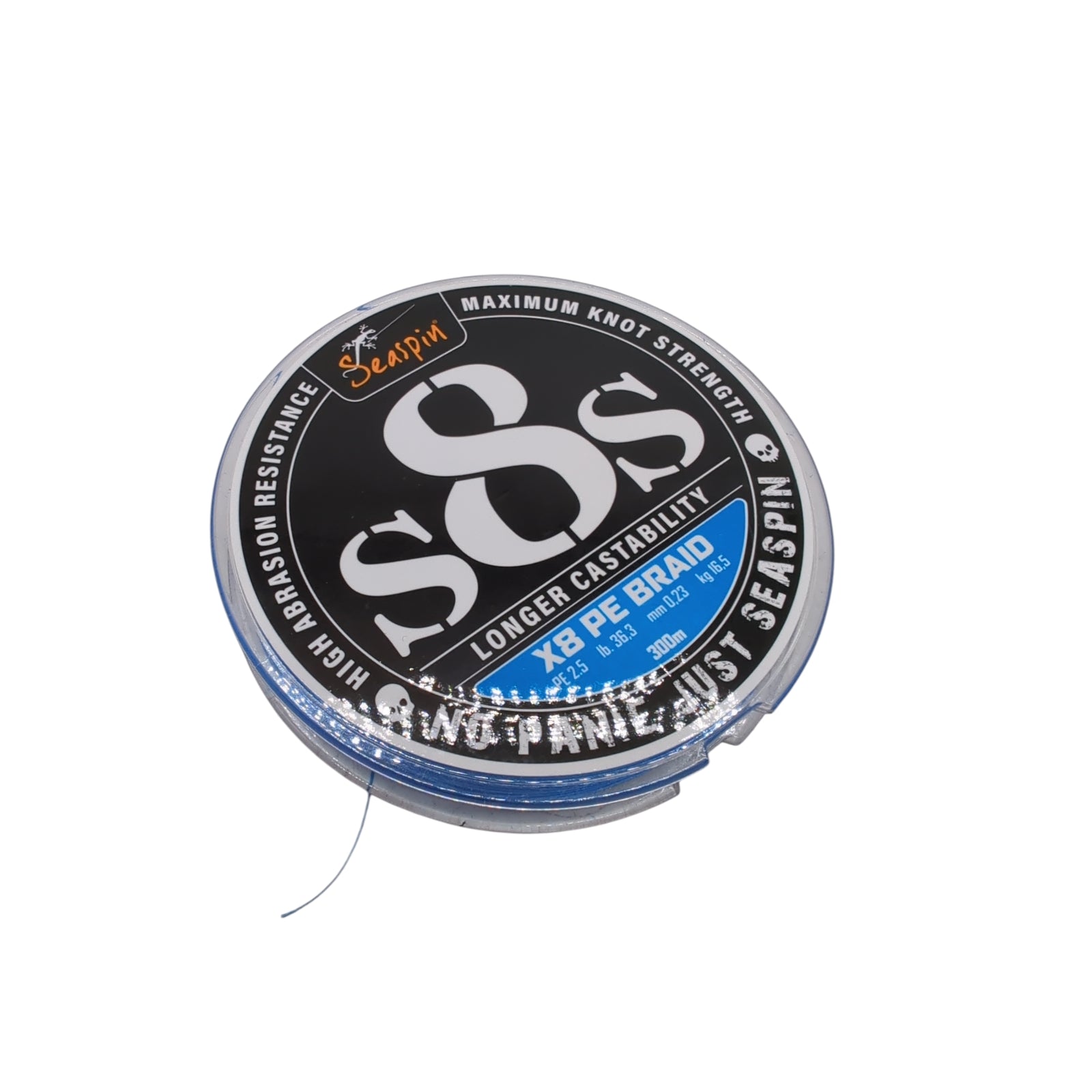 Seaspin S8S-PE 2.5 Geflochtene Angelschnur PE-Schnur 300 m Blau