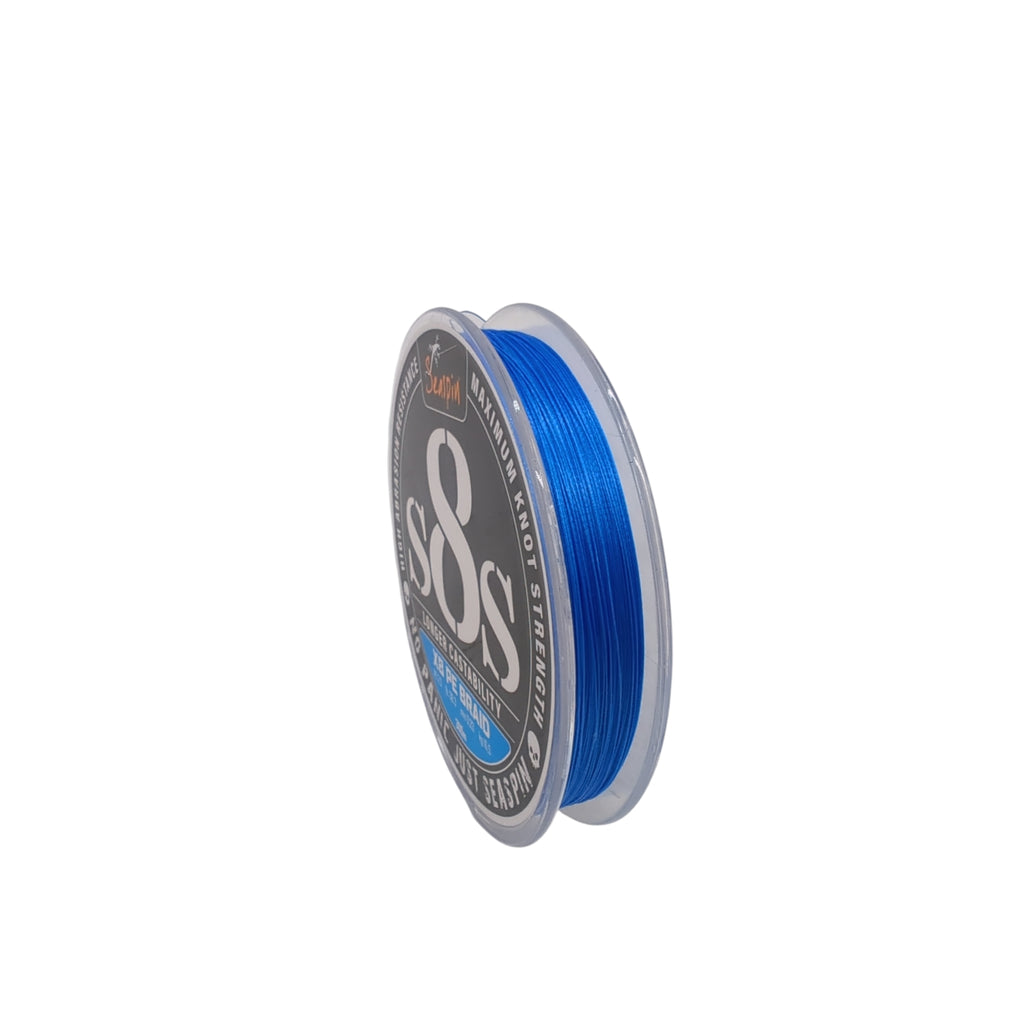 Seaspin S8S-PE 2.5 Geflochtene Angelschnur PE-Schnur 300 m Blau