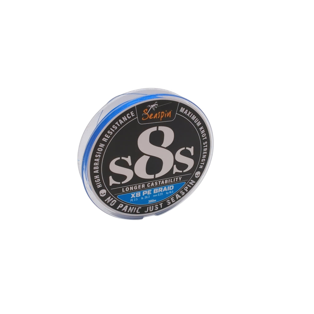 Seaspin S8S-PE 2.5 Geflochtene Angelschnur PE-Schnur 300 m Blau
