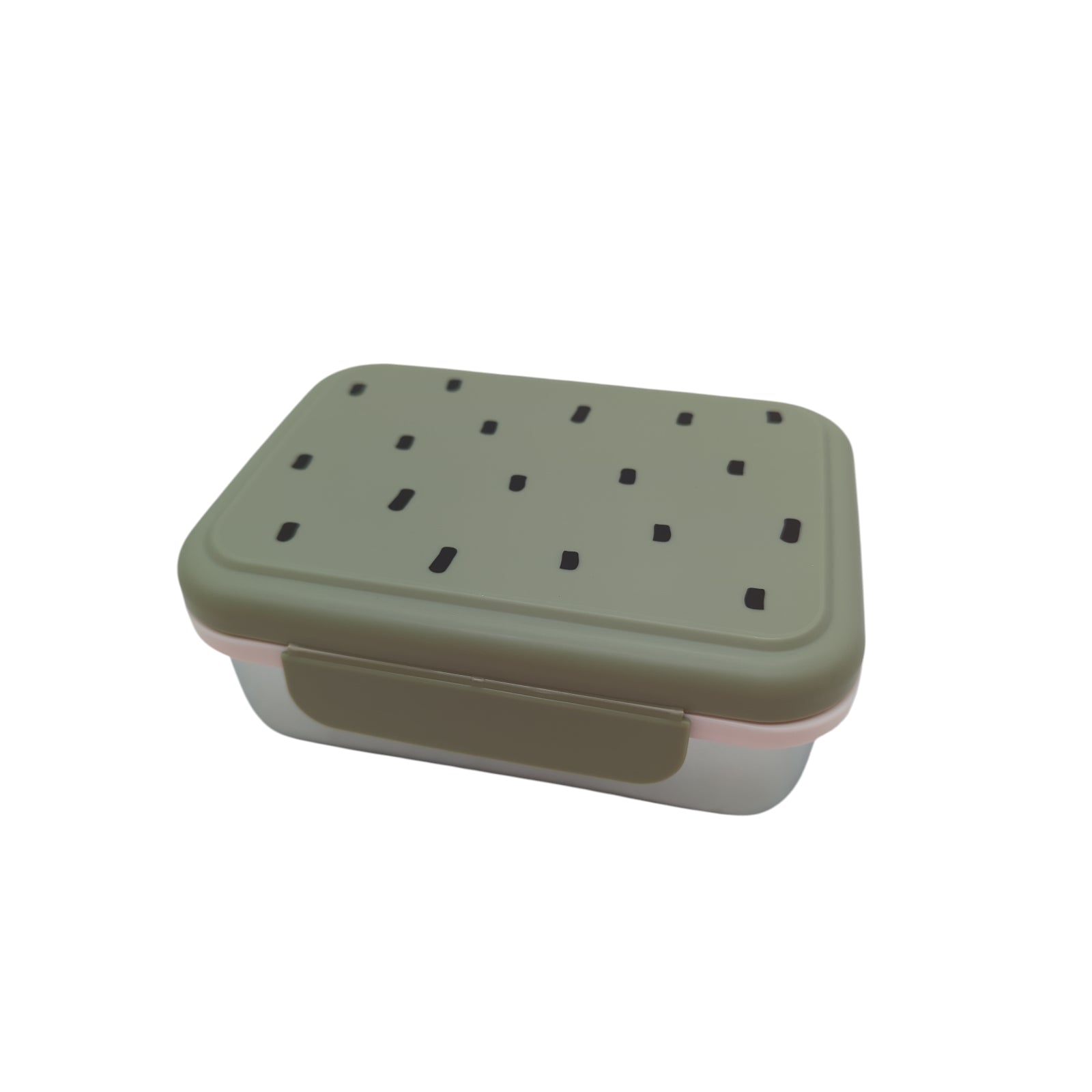 Lässig Edelstahl Brotdose Lunchbox Happy Prints Light Olive