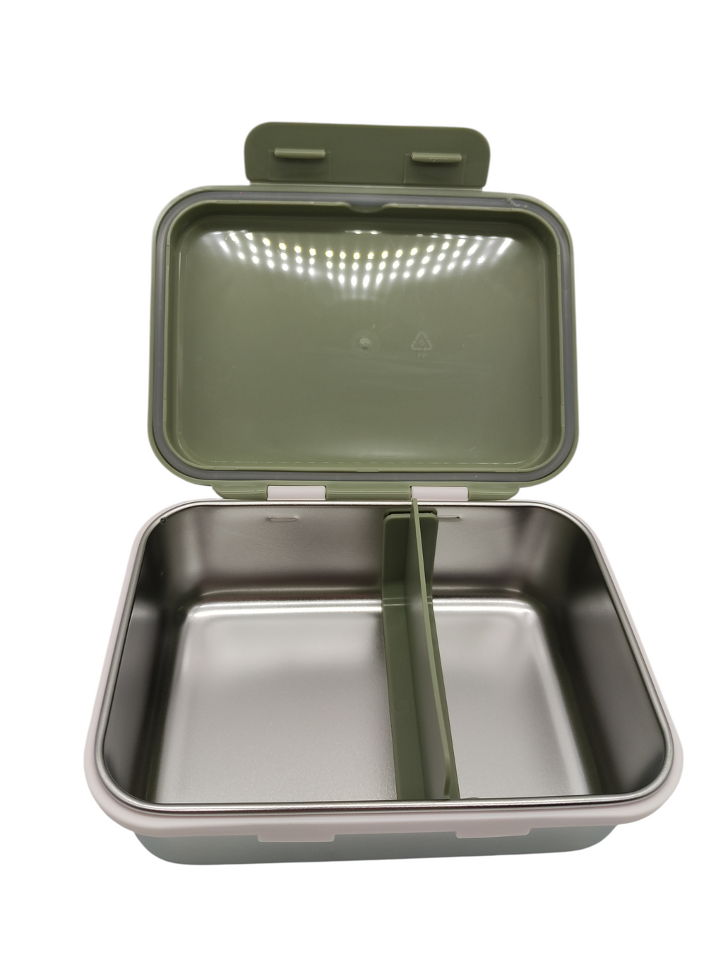 Lässig Edelstahl Brotdose Lunchbox Happy Prints Light Olive