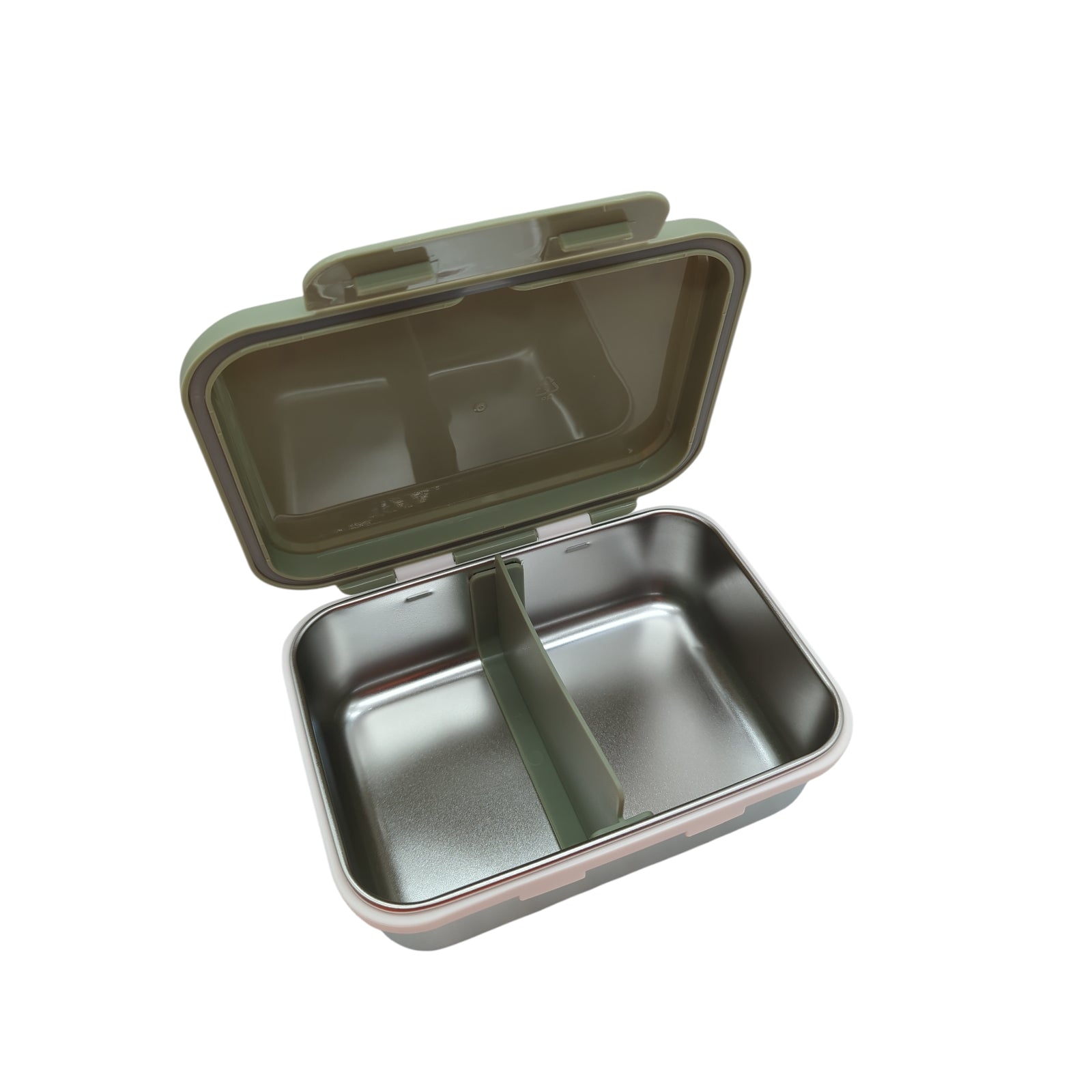 Lässig Edelstahl Brotdose Lunchbox Happy Prints Light Olive
