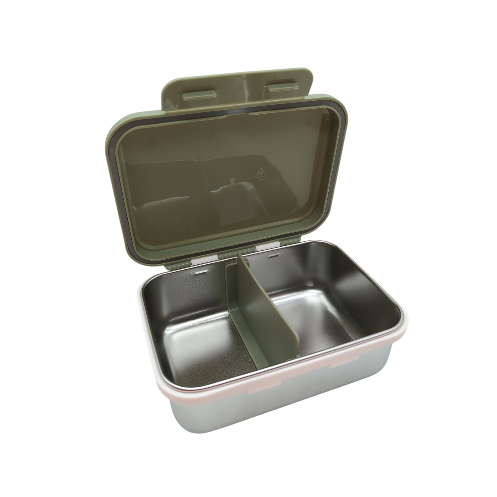 Lässig Edelstahl Brotdose Lunchbox Happy Prints Light Olive