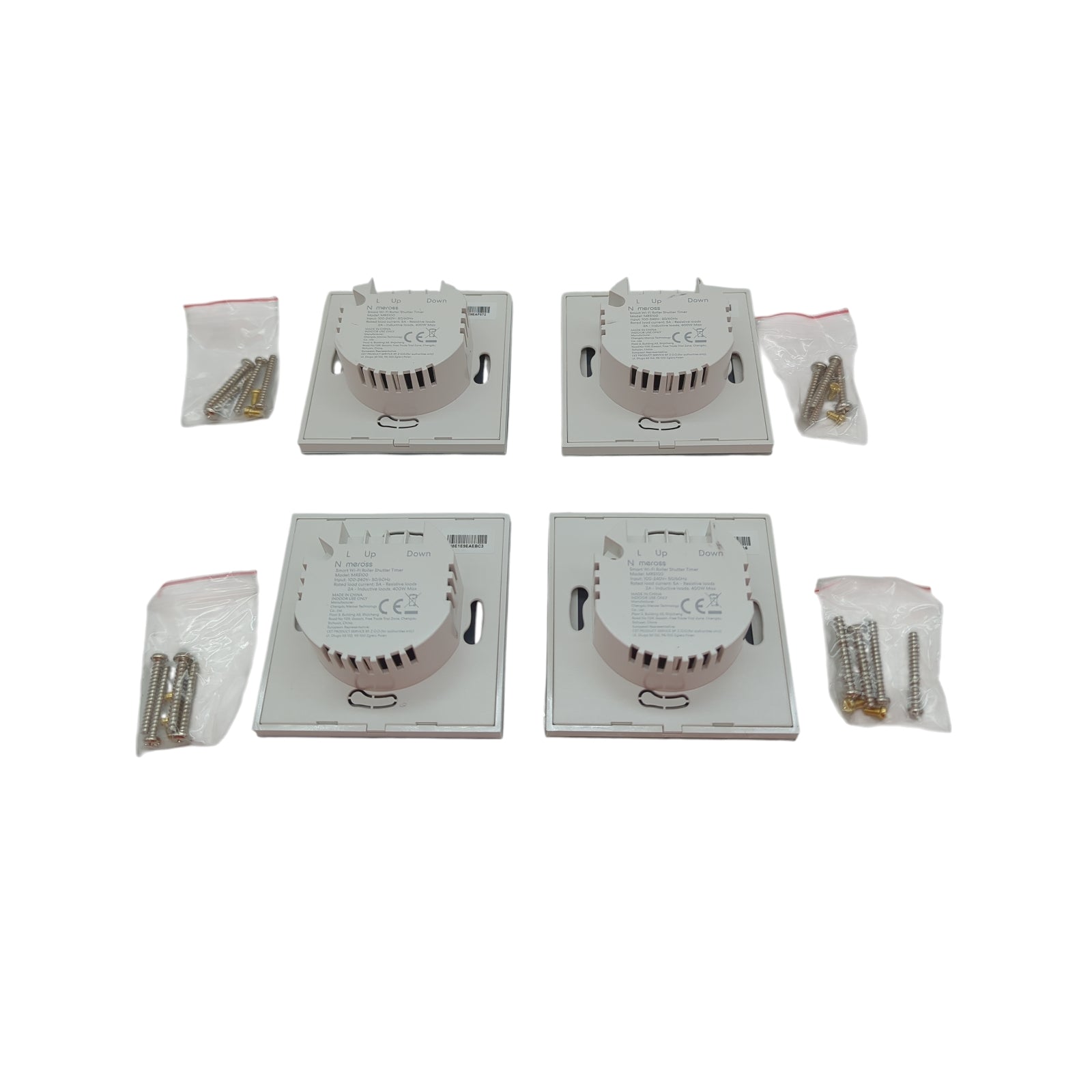 Meross Rolladenschalter WLAN 4er HomeKit Alexa Google Home 80x80mm