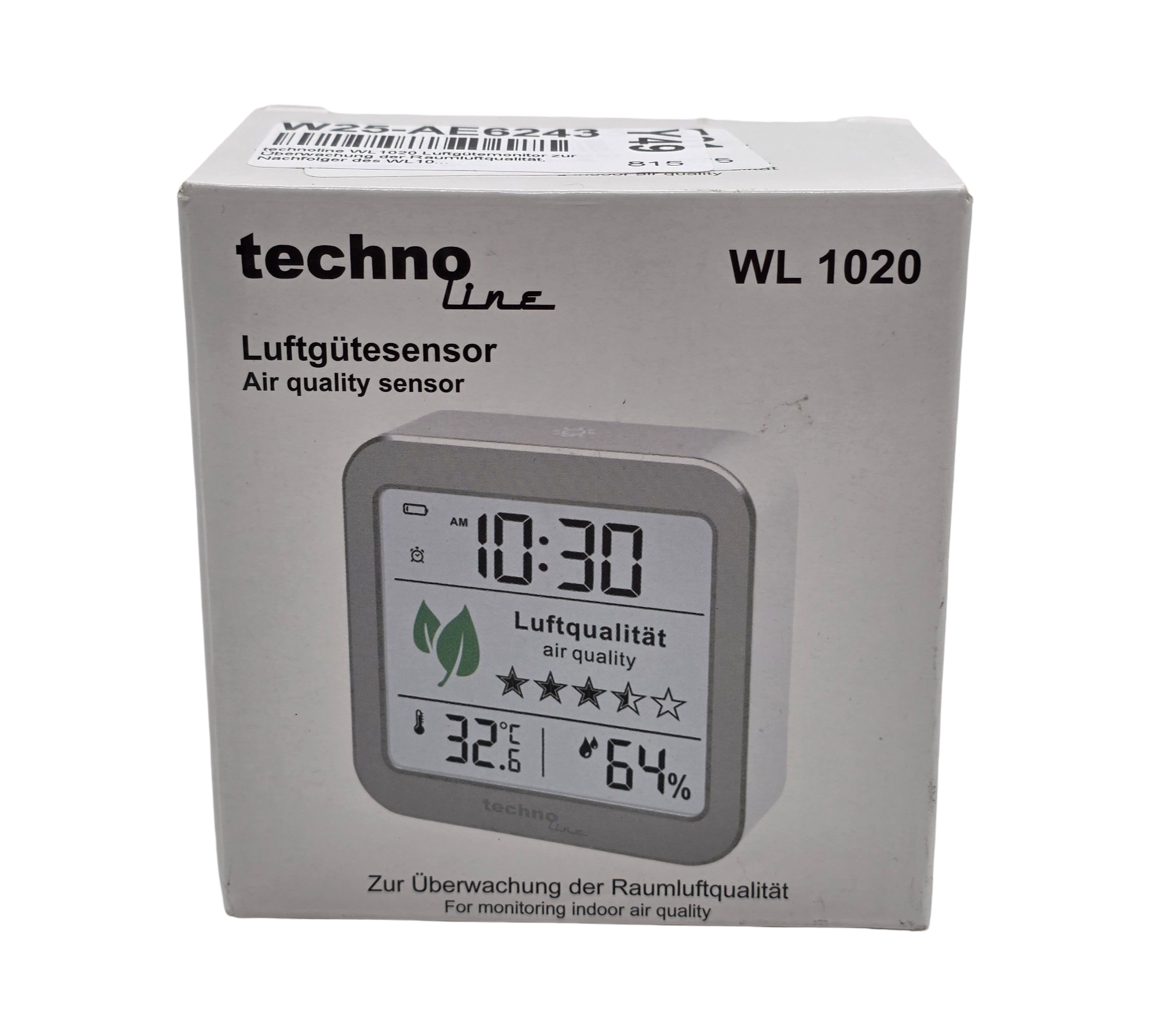 Technoline WL1020 Luftgütemonitor Raumluftqualität Temperatur Luftfeuchte