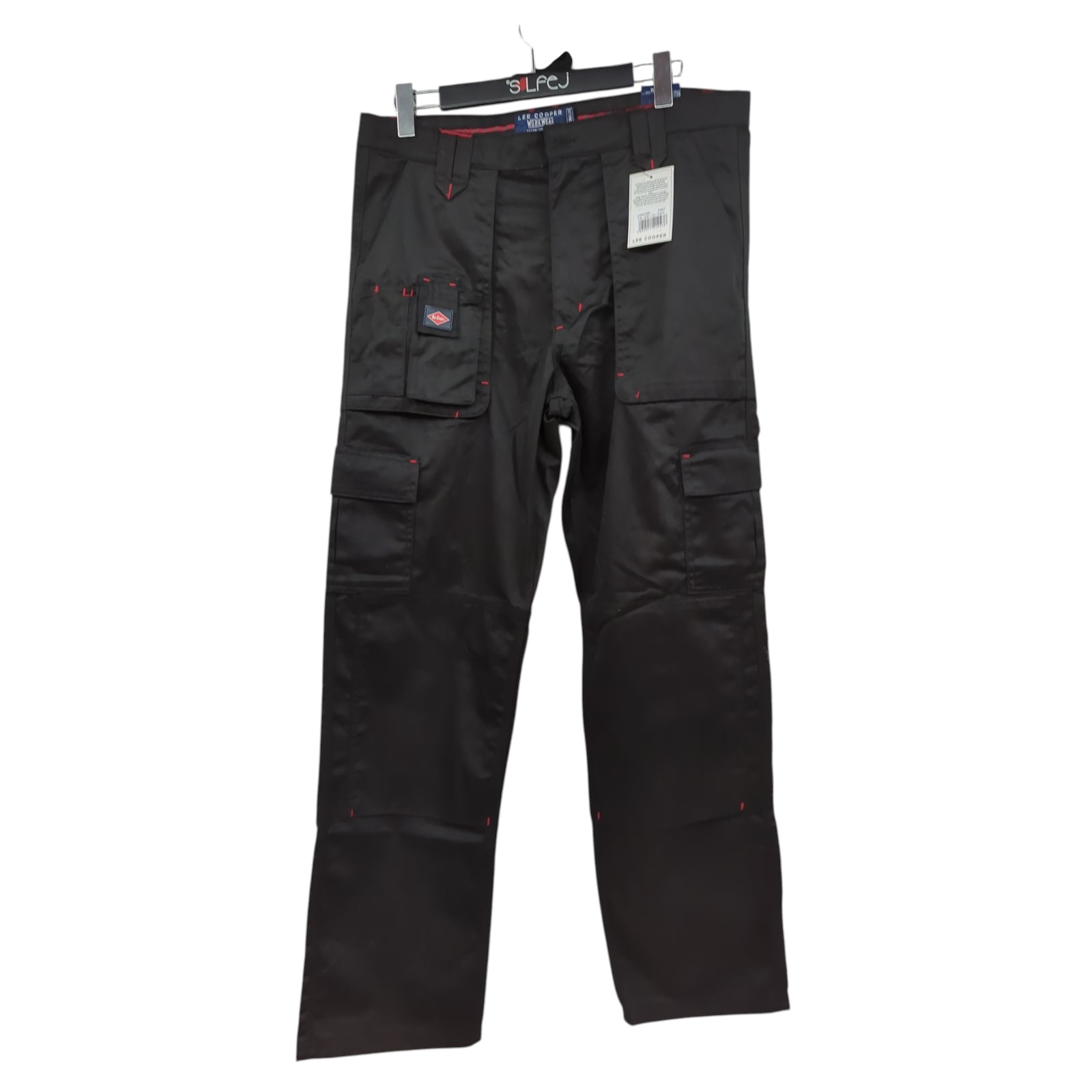 Lee Cooper LCPNT206 Work Trousers Men Cargo Knee Pad Pockets W36 L33 Black
