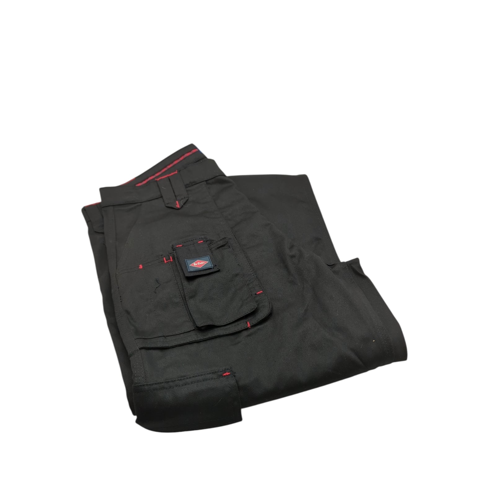 Lee Cooper LCPNT206 Work Trousers Men Cargo Knee Pad Pockets W36 L33 Black