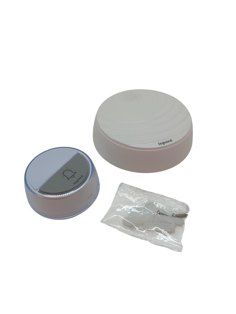 Legrand Comfort Wireless Chime Kit IP44 Bell Push Battery Operated