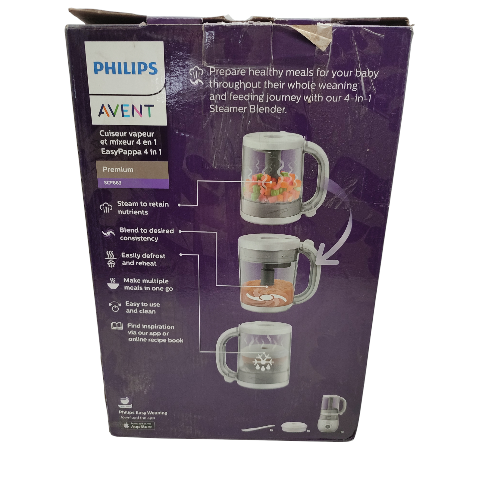 Philips Avent 4-in-1 Dampfgarer Mixer Babynahrungszubereiter